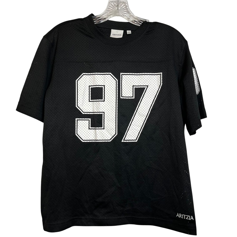 ARITZIA 97 Black Mesh Jersey Style T Shirt Women's XS
